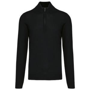 Men's Zip Neck Jumper, miniatyr 1